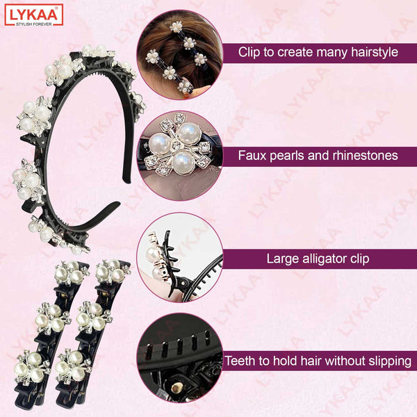 DOUBLE LAYER HEAD BAND + 2 DOUBLE LAYER DUCKBILL CLIP – Lykaa.co.in