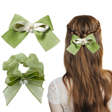 OLIVE GREEN BOW + SCRUNCHIES