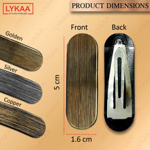 METALLIC LUSTRE TIC TAC CLIPS (SET OF 3)