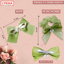 OLIVE GREEN BOW + SCRUNCHIES