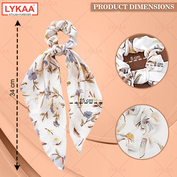 PRINTED SCARF SCRUNCHES