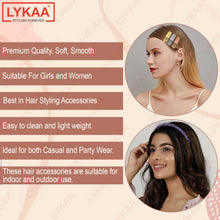 4 RUSHED SATIN HAIR BAND + 3 METALLIC LUSTRE TIC TAC CLIPS