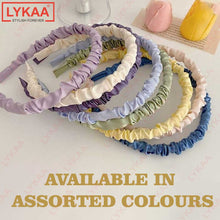 4 RUSHED SATIN HAIR BAND + 3 METALLIC LUSTRE TIC TAC CLIPS