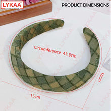 CHECK FABRIC PUFF HAIR BAND (SET OF 2)