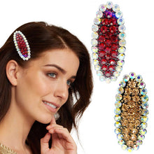 RAINBOW SWAROSKI BARRETTE CLIP- MULTI COLOUR (SET OF 2)