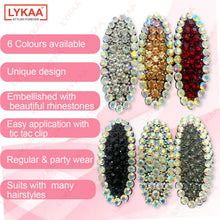 RAINBOW SWAROSKI BARRETTE CLIP- MULTI COLOUR (SET OF 2)