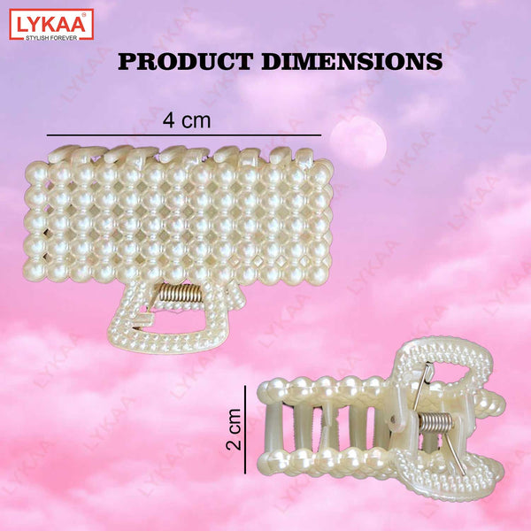 WHITE PEARL CLUTCHER MEDIUM SIZE- MULTIDESIGN (SET OF 5)