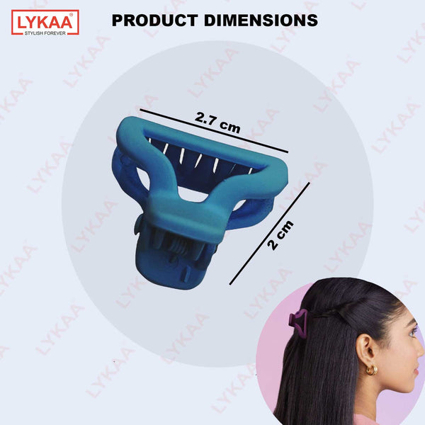 MULTICOLOURED SMALL HAIR CLAMPS WITH BOX (SET OF 10)