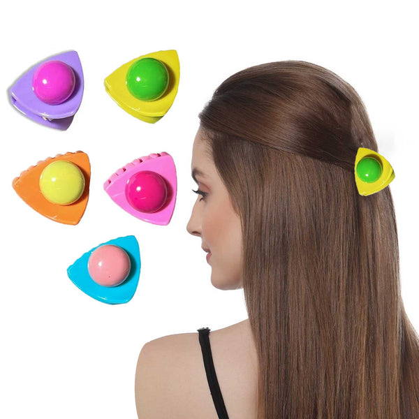 MULTICOLOURED HAIR CLAMPS- MEDIUM SIZE (SET OF 5)
