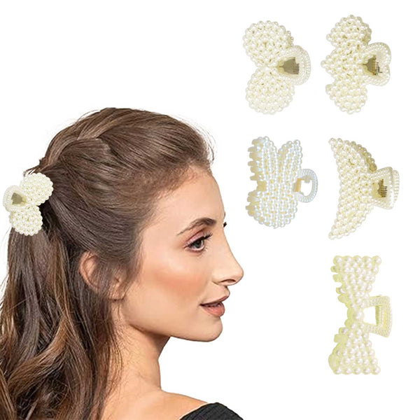 WHITE PEARL SMALL CLUTCHER- MULTIDESIGN (SET OF 5)