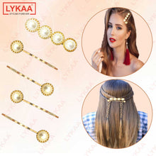 GOLDEN HAIR PIN WITH PEARLS (SET OF 5)