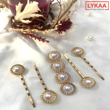 GOLDEN HAIR PIN WITH PEARLS (SET OF 5)