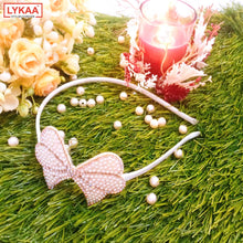 WHITE PEARL BOW HAIR BAND