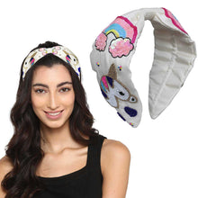 UNICORN HAND EMBROIDERED HEAD BAND