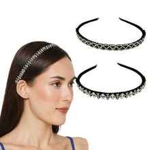 SWAROSKI BLACK HAIR BAND (SET OF 2)