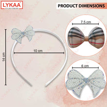 BURBERRY BOW HAIR BAND+ WHITE PEARL BOW HAIR BAND