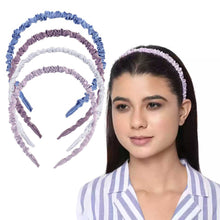 RUSHED SATIN HAIR BAND (SET OF 4)