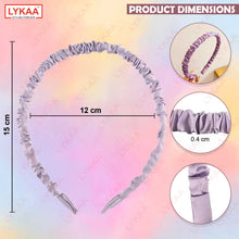 RUSHED SATIN HAIR BAND (SET OF 4)