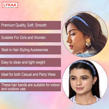 RUSHED SATIN HAIR BAND (SET OF 4)
