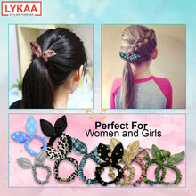 FABRIC RUBBER BAND WITH RABBIT EARS (PACK OF 10)
