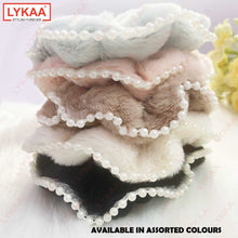FUR AND PEARL SCRUNCHIES (SET OF 3)