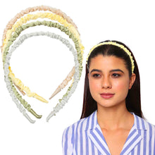RUSHED SATIN HAIR BAND (SET OF 4)