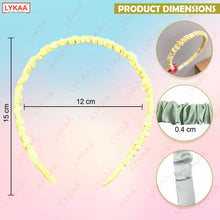 RUSHED SATIN HAIR BAND (SET OF 4)