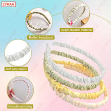 RUSHED SATIN HAIR BAND (SET OF 4)