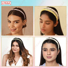 RUSHED SATIN HAIR BAND (SET OF 4)