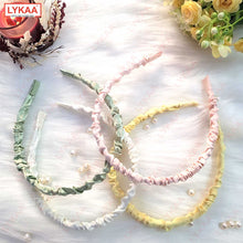 RUSHED SATIN HAIR BAND (SET OF 4)