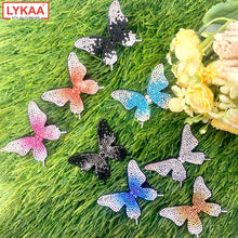 SWAROSKY EMBELLISHED BUTTERFLY PARTY WEAR CLIP - MULTICOLOUR (SET OF 3)